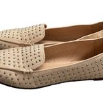 Chase and Chloe Beige Studded Pointed Toe Faux Leather Slip On Flats Size 6 Photo 5
