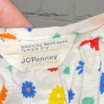 Vintage JCPenney White Floral Sleeveless Tank Belted Dress Size M Photo 3