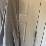 DKNY sz M Womens Gray 100% Cotton Long Short Sleeve Maxi Shirt Dress Casual Cozy Photo 5