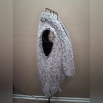 cupio  Black Textured Fabric Cozy Gray Sherpa Vest Photo 4