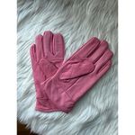 Bijoux Terner Pink Leather Gloves with Braided Detail Photo 3