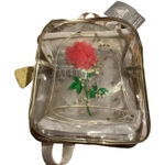 Disney belle beauty & the beast Clear Backpack glass covered rose Photo 0