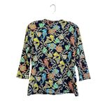 J. McLaughlin Signature Top Shirt Size Small Catalina Diamond Fish Coral Stretch Photo 1