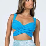 Princess Polly NWT  Blue Wrap Crop Top Photo 0