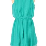 Jessica Simpson  Aqua Pleated Dress Photo 0