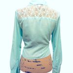 Candie's Vintage CANDIE’S Light Pastel Seafoam Green Top Photo 5