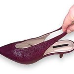 ZARA VTG style Wine slingback heels Photo 2