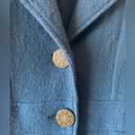 CAbi  Dark Teal Merino Wool Blend Pea Coat Photo 2