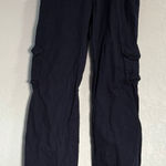 Brandy Melville Mid Rise Blue Cargo Pants Pockets Women’s Size S Photo 0
