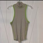 Free People NWOT  Grey and Green Marley Mock Tank Sz Small Photo 1