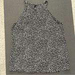 Diane Von Furstenberg  silk blend black/white print halter top blouse Size M Photo 7