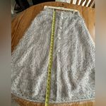 Uterque Feathered Fringe Button Up Maxi Skirt Western Size 28 Rare Designer Silver Size M Photo 5