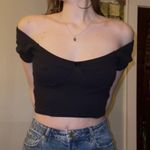 PAC Corset Bow Crop Top Black Size M Photo 0