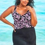 Swimsuits for all power suit swimdress one piece skirted size 24 Black Photo 0