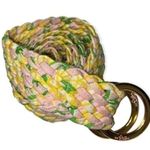Lilly Pulitzer Women’s Size S Pastel Woven Braided Fabric Gold Toned D Ring Belt Photo 1