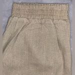 Alice + Olivia  Women’s Khaki Linen Blend Cargo Joggers Mid Rise Tapered RN 10767 Photo 7