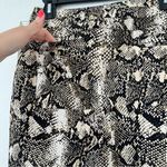 INC International Concepts Brown Tan Snakeskin Print Pocket Skirt Size 4 NWOT Photo 1