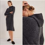 Haven Well Within Sweater Dress Womens XS Hooded Lounge Stretch Rib Knit Midi Gray Photo 6