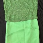 Robert Rodriguez $525  4 6 Mini Dress Sequins Beads Green Silk Party Cocktail Photo 2