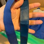 Jenni VINTAGE 1980'S BLUE, GREEN & WHITE COLOR BLOCK DRESS W/BELT (7/8/S) Photo 8