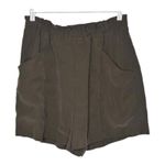 Vera Wang Simply Vera  Womens Olive Elastic Waist Safari Khaki Shorts Medium‎ Photo 0