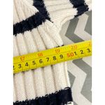 ZARA Medium Ivory & Black Ribbed Knit Striped Sweater Medium Photo 2