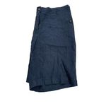 J.Jill  sz 16‎ Casual navy blue Linen Blend Stretch Shorts Elastic Waist Pockets Photo 2