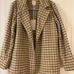 Joie  outer wear coat brown plaid medium NWT Photo 0