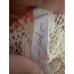 Out From Under Crochet Cover‎ Up Tunic Dress Ivory Orange Trim Backless White Size M Photo 4