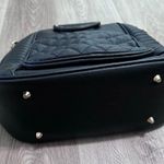 Black Bookbag Purse Quilted Large Handbag Diaper Bag Photo 3