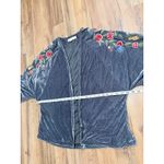 Michael Kors NWT Michael Velvet Embroidered Kimono Jacket S/M Hummingbirds Flora Photo 6