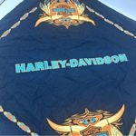 Vintage Harley Davidson Black Bandana Handkerchief Indigenous Native Vibe Photo 3