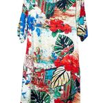 Orientique Naturally Australian Dress Size Large Red Floral A Photo 8