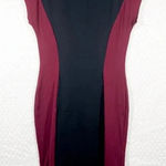 Betabrand ‎ Black Red Sheath Olympian Color Block Dress Photo 0