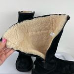 UGG  1895 Retro Cargo Tall Zip Black Suede Leather Warm Lined Boots Sz 7 Photo 9
