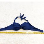 Apt. 9 🆕  twist front padded push up halter bikini navy blue tie neck Photo 2