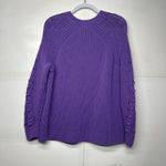 Lane Bryant  Women’s Purple Cable Knit Sweater Size 18/20 Plus Photo 10