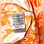 Loft  Women’s Large Orange & White Paisley Lightweight Boho Chic Sleeveless Top Photo 3