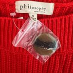 Philosophy  Red Knit Button Detail Sweater Size Small NEW Photo 5