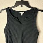 Topshop  Black Ribbed Cropped Tanktop Size 6 Photo 4