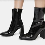 NWOT AZALEA WANG BLACK PATENT DON'T NEED YOU TONIGHT BOOTIES Size 10 Photo 2