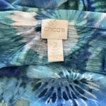 Chico's Vintage  Dandelion Blue Multi-Color Front Bow Double Strap Tie Blouse Photo 10