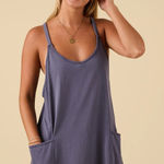 [Free People] FP Movement Light Blue Hot Shot Racerback Mini Dress Sz Medium M Photo 0