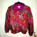 Lavon Vintage  Pink & Orange Patterned Jogging Jacket Size Small Photo 2