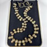 Baroque Pearl Mushrooms Shaped Graduated Artisan Necklace W/ Box Photo 1