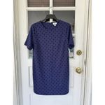 Old Navy Women's Pullover  Dress Navy Blue Tonal Dot Large NEW Short Sleeve G8 Photo 6