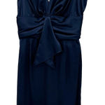 Eliza J  Size 6 Petite Dress Navy Blue Satin‎ Sleeveless V Neck Bridesmaid Prom Photo 0