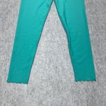 AQUA  Womens Green Scalloped Hem High Waist Leggings Size S Reticket Photo 1