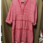 Lola Australia Woman’s Monroe Dress Raspberry Yacht Gingham Size XS Pink Photo 0