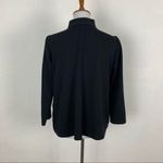 Eileen Fisher  Black Zip Front Stand Collar Long Sleeve Jacket Modern Fit Medium Photo 4